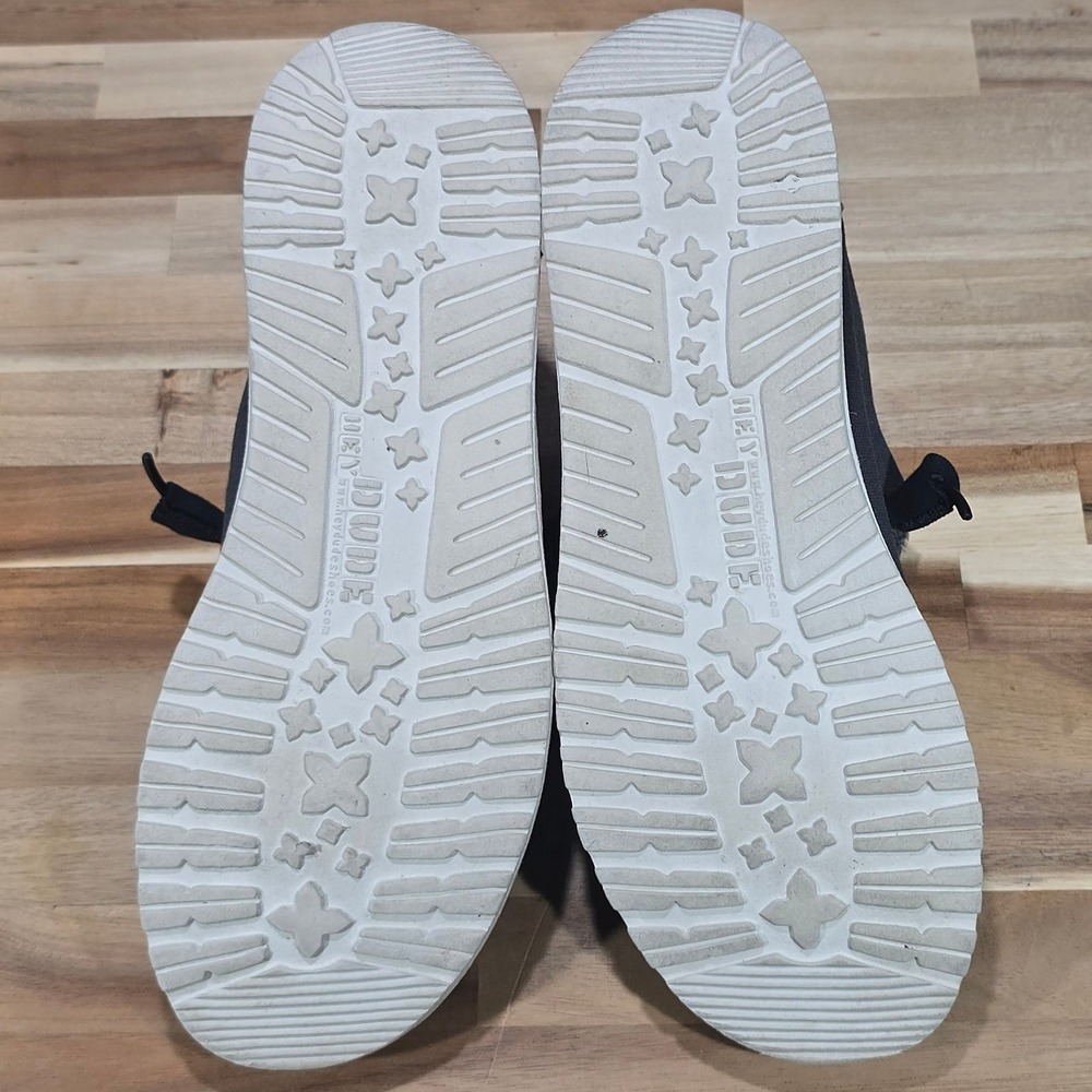 Hey Dude Wendy Chambray Off Black Loafers Shoes Women's Size 8 Comfort Slip On - Picture 7 of 16